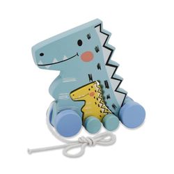 Jamara 460877 Houten speelgoed – Kidiwood Dino's met dinosaurussen, 2-delige verschillende steekmogelijkheden, bevordert de motorische vaardigheden