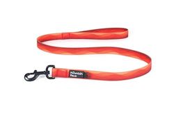 Mountain Paws Correa de Nailon Impermeable para Perro, Correa Larga Resistente de 1,15 m, Agarre de PVC Suave, antiolor y fácil de Limpiar, Color Naranja