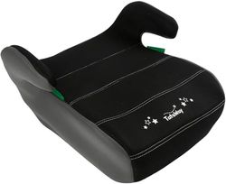 Siège de voiture Tataway i-Size ECE R129/03 avec dossier. Élévateur de sécurité pour enfants d'une hauteur de 126 à 150 cm. Rise avec motifs d'étoiles, siège pour enfant sur fond noir