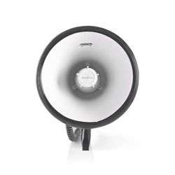 NEDIS Mégaphone - Portée maximale: 1500 m - Contrôle du Volume maximale: 120 DB - Microphone détachable - Sirène intégrée - Bluetooth - Fonction d'enregistrement - Lecture USB - Bandoulière