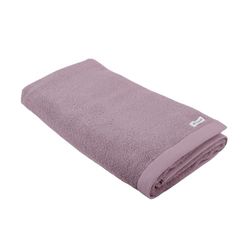 TOM TAILOR Sauna Towel, 80 x 200 cm, 100% Cotton/Terry Towel, with Two Hangers and Label with Logo, Colour Bath Towel Purple (Cosy Mauve)