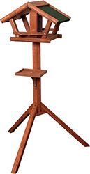 Flamingo Mimir, Mangiatoia invernale per uccelli, 46 x 30 x 121 cm, Legno Naturale