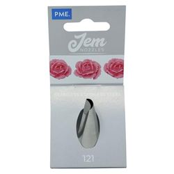 JEM NZ121 Douille pour Pétales/Jabot, Acier Inoxydable, Argent, 2 x 2 x 3.5 cmNZ121