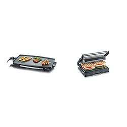 Severin Kg 2397 Piano Cottura Extralarge, 2052 Cmq, Di Superficie Cottura & Kg 2394 Bistecchiera/Grill/Sandwich-Toaster, Distribuzione Uniforme Del Calore, Piastre Antiaderenti