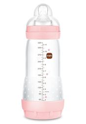MAM Easy Start Anti-Colic A124 Het is anti-koliek in 3 doses, met SkinSoftTM Ultra Soft siliconen voor baby's in 4 doses, 320 ml, 1 fles, gesteriliseerd in 3 minuten, willekeurige modellen/kleuren