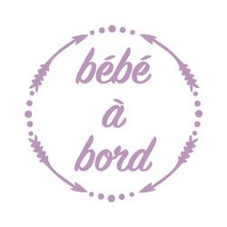 Ambiance Sticker Autocollant de Voiture Bébé à Bord Lilas - H15 x L15 cm