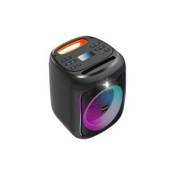 IRRADIO IR-PS40 POWER1, Diffusore Portatile 40W RMS, Woofer Bass Reflex da 15 cm, Luci LED RGB, Microfoni per Karaoke, True Wireless Stereo, DSP, Batteria Lunga Durata, Design Compatto.