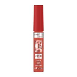 Rimmel London Lasting Mega Matte Lipstick w płynie Long-Lasting, Nawilżanie, Wegańska Formuła - 600 - Coral Sass, 7,4ml
