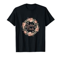 Ghirlande Ghirlande Cerchio Dorato Rose-Oro Rose Art Maglietta