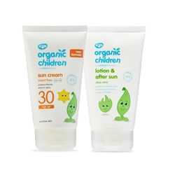 Green People Organic Children Sun Cream SPF30 + After Sun Bundle 2x150ml | Natural, Organic Sunscreen for Kids | Eczema Friendly, Sensitive Skin, Prickly Heat | Easy to Apply | Babies 6m+, Children