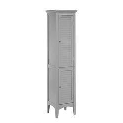 Elegant Home Fashions 160 cm H Glancy Linne Handduk med slutardörrar ELG-640, Grå, En Storlek