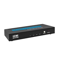 Qoltec 50537 HDMI - videosplitter (HDMI, 1920 x 1080 (HD 1080), 1920 x 1080 pixels, 480p, 576i, 720i, 1080i, 225 MHz, zwart)