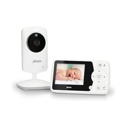 Alecto DVM-64 trådlös kamera babymonitor (100% problemfri och privat) med svängbar videokamera, mörkerseende, intercom, hög räckvidd, vit