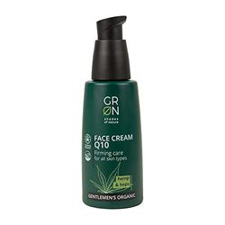 Grn shades of nature 30408 organic cosmetics q10 crema facial cuidado reafirmante, cáñamo orgánico y lúpulo orgánico, para pieles exigentes, vegano, 50 ml