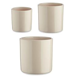 Ibergarden Blomkrukor Set Ø 14 cm Ø 22 cm Ø 17 cm Cylinder 3 stycken Grå