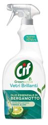 Cif Cristales brillantes, pulverizador de cristales con aceite esencial de bergamota, 650 ml, limpieza de cristales y superficies, agentes de limpieza de origen natural, aceites esenciales, no deja