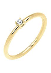 Elli Vrouwen Geel Goud Tapered Baguette Diamond Ringen, Geelgoud