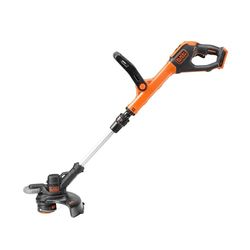 BLACK+DECKER STC1820PCB-XJ - Cortabordes a batería de 18V (2Ah), 2 velocidades, Ancho de corte 28 cm, Cabezal giratorio de 180°, Tubo telescópico y 2 mangos, No incluye cargador ni batería