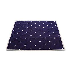 Tapis Bleu 80 X 80 Cm Lunes et Etoiles