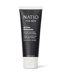 Natio Australia Crème Hydratante Sans Huile pour Hommes - Lotion pour Homme au Beurre de Karité - Hydratant pour Peau Normale à Grasse - 100 g