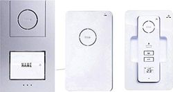 M-e modern-electronics 40941 Interphone de porte DECT avec 1 maison familiale Blanc/argenté