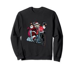 Santa Claus Biker Moto Navidad gráfico Sudadera