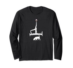 Pilates Beagle cane Reformer Pilates amante del vino Maglia a Manica