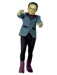 Smiffys Déguisement Universal Monsters Frankenstein, Veste, couvre-bottes, masque en latex et gants en latex