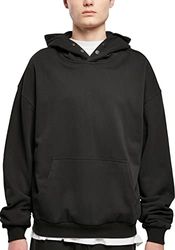 Urban Classics Men's Snap Hoody Sweatshirt, Zwart, L, zwart, L