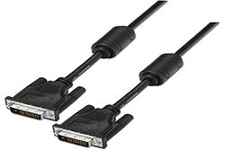 Cabo AISENS DVI-D MASCUHO A DVI-D MACHO DUAL LINK 24 + 1 ferritas 1,8 m preto A117-0089