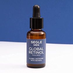 Segle Clinical | Global Retinol Siero Viso Uomo | Antirughe con retinolo puro e retinolo marino | Leviga le rughe e leviga la pelle | 30 ml