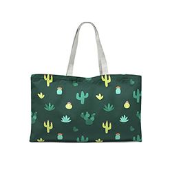 Bonamaison Printed Tote Bag, Reusable Grocery Bag, Shopping Bag, Machine Washable, Foldable, Canvas Cloth Bag with Handles, 47x42 cm