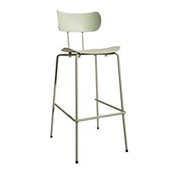 KONTE.DESIGN Set di 2 sgabelli KINGS CROSS in Metallo con Fondino e Schienale in polipropilene Verde