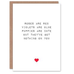 Artery8 Valentines Day Greeting Card Fun Funny Humour Puppies Cute You For Her Wife Partner