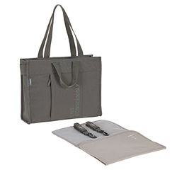 LÄSSIG Baby Changing Bag with Changing Mat, Pram Attachment, Sustainably Produced, GRE Tote Up Bag, Anthracite