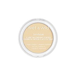 Wet n Wild Bare Focus, Make-up Finishing Powder för Ljusa Hudtoner, Genomskinligt och Matt för en Felfri Grund, Berikad med Hyaluronsyra och Vitamin E, Lätt Täckning