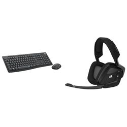 Logitech MK295 Silent Wireless & CORSAIR VOID RGB ELITE Wireless Gaming