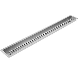 VEVOR Fill-in Vuurplaats Panbrander Aardgas Vuurkorf Brander 59 x 6 Inch Vuurplaats Pan Rvs Vuurpan Lineaire Vuurplaats Pan Metalen Vierkante Brander Verwarmer