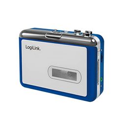 LogiLink UA0393 - Lettore a cassette Bluetooth senza fili tramite altoparlanti o cuffie, presa aggiuntiva da 3,5 mm per cuffie cablate, BT versione 5.0