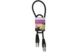 QTX Professional DMX Lighting Leads XLR Plug to Socket 0.75m