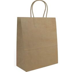 ALGON | Reusable and Biodegradable 3/U Paper Shopping Bag – Paper Bags 32 x 12 x 40 Strong Handles, Eco-friendly and Sustainable, Perfect Stores, Gifts and Daily Use