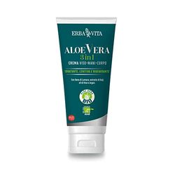 Erba Vita Aloe vera 3 in 1 crema viso, mani e corpo con Bava di lumaca, bava di Lumaca e oli di Riso e Argan - 200 ml