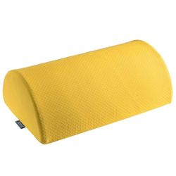 Leitz - Repose-Pieds Ergonomique pour Bureau, Ajustable, Soulage les Douleurs aux Dos et aux Épaules, Fabriqué en Mousse avec Housse en Tissu, Gamme Ergo Cosy, Jaune, 53710019