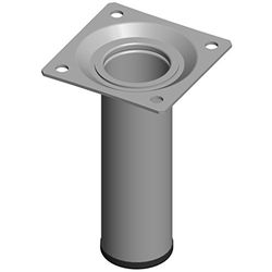 Element System 18133-00255 Pé para móveis, alumínio branco, 10 cm, conjunto de 4 peças