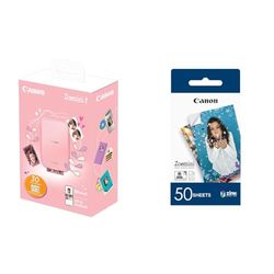 Canon Zoemini 2 Pack Imprimante Photo + 30 Feuilles Assorties, Rose Doré & Zink ZP2050 Papier Photo Technologie Z-Ink - Pack de 50 Feuilles compatibles ZOEMINI