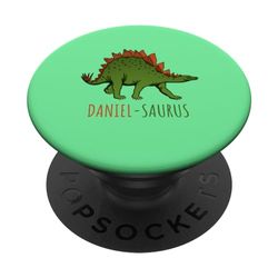 Daniel Name Ragazzo Dinosauro Stegosauro Personalizzato PopSockets PopGrip Intercambiabile