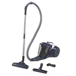 Hoover Breeze BR20 - Aspirador sin bolsa, Aspirador ciclónico, Filtro EPA, Cepillo para parquet, Cepillo suelos duros y alfombra, 700W, 78dBA, Depósito 2L, Potencia fija, Cable 8m, Azul Glamour Y Gris Translúcido