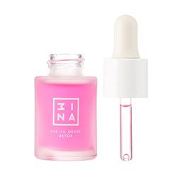3INA MAKEUP - Vegan - The Oil Drops Detox 605 - Green - Moisturizing and Detoxifying - Hydrating - Grape Extract - Sweet Almond and Argan Oil - Skins in contact with pollution - Cruelty Free