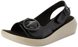 Fly London Women's BERK754FLY Sandal, Black, 3 UK