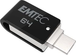 Chiavetta USB 64 GB Dual T260B Mobile&Go – Chiavetta USB 2.0 girevole – USB Dual USB-A/Micro USB – Sistema di aggancio girevole a 360°